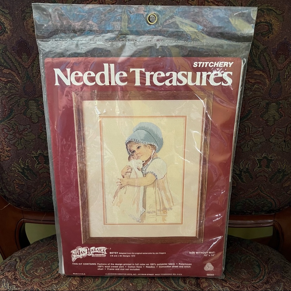 Vintage Needle Treasures Stitchery Kit Betsy Jan Hagara Collectibles Crewel Kit